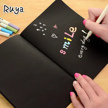 Diary Notebook Black Paper Notepad Sketch Graffiti for Drawing Painting Office School Stationery planner bullet journal agenda 
Diary Notebook Black Paper Notepad Sketch Graffiti for Drawing Painting Office School Stationery planner bullet journal agenda