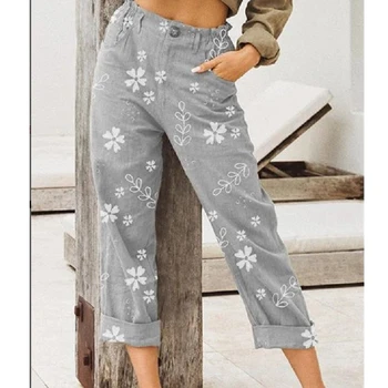 Wepbel Women High Waist Pants Summer All-match Casual Trousers Printed Straight Cropped Pants Spot Streetwear Women Clothing 
Wepbel Women High Waist Pants Summer All-match Casual Trousers Printed Straight Cropped Pants Spot Streetwear Women Clothing