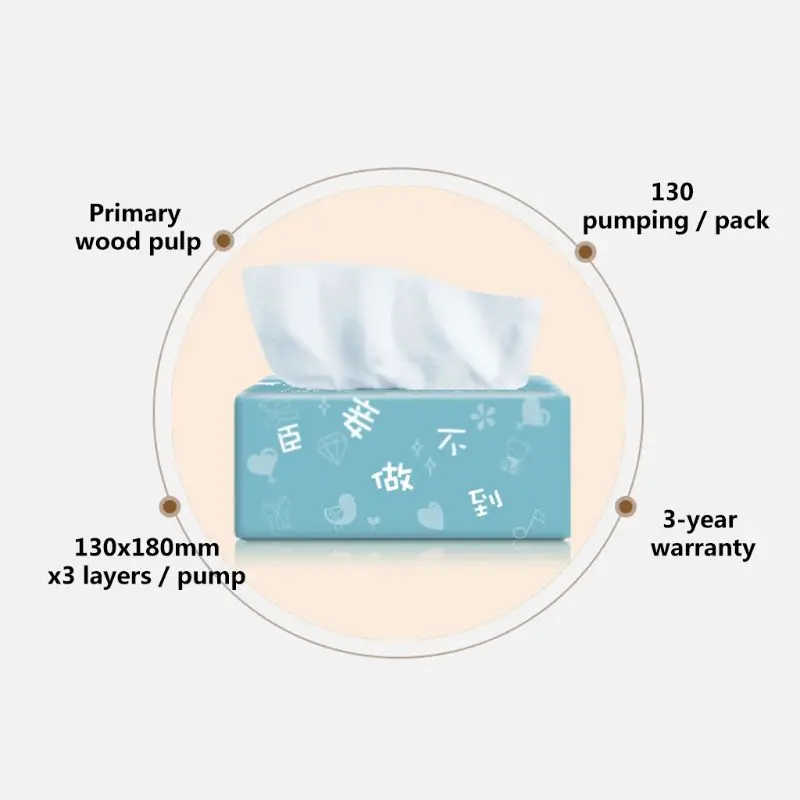 3 Bags 3-Layers Extractable Toilet Paper Soft Wood Pulp Pumping Tissue Napkin 11UF | Красота и здоровье