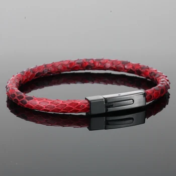 Bracelet Mens Python Skin Leather Bracelets for Men Real Python Skin Leather with 360L Titanium Steel Buckle Luxury Bracelet
Bracelet Mens Python Skin Leather Bracelets for Men Real Python Skin Leather with 360L Titanium Steel Buckle Luxury Bracelet