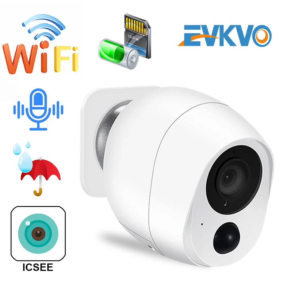 EVKVO 1080P экшн камера с Wi Fi подключением Камера ИК Ночное видение Батарея ip