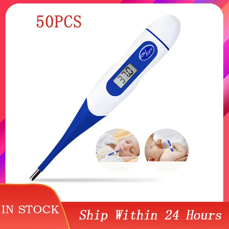 Hot Sale 50PCS Digital Measuring Tool Kid Baby Infant Mouth Thermometer Adult Body Temperature LCD Thermometer Color Random
Hot Sale 50PCS Digital Measuring Tool Kid Baby Infant Mouth Thermometer Adult Body Temperature LCD Thermometer Color Random
