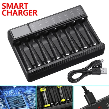 Smart Battery Charger 8 Slot LED Display Reverse Battery Safety Protection For AA/AAA 1.2V NiMH Rechargeable Battery
Smart Battery Charger 8 Slot LED Display Reverse Battery Safety Protection For AA/AAA 1.2V NiMH Rechargeable Battery