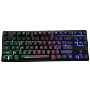 New 1pc 87 Keys Keyboard Mechanical Gaming Keyboard with Backlight Modes Wired Keyboard for Computer Gamer Laptop
New 1pc 87 Keys Keyboard Mechanical Gaming Keyboard with Backlight Modes Wired Keyboard for Computer Gamer Laptop