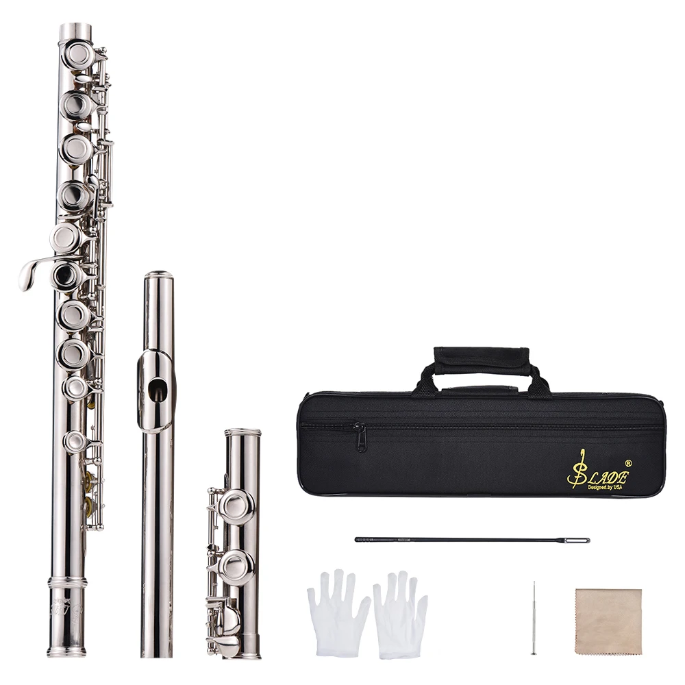 Ocidental concerto flauta banhado a prata 16 buracos c chave cupronickel instrumento musical com pano de limpeza vara luvas chav
Ocidental concerto flauta banhado a prata 16 buracos c chave cupronickel instrumento musical com pano de limpeza vara luvas chav