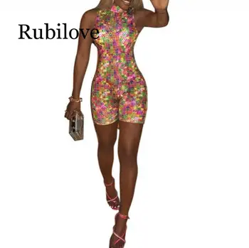 Rainbow Plaid Sexy Romper Women Jumpsuit Double Glitter Rhinestones Bandage Playsuit Summer Turtleneck Sleeveless Short Bodysuit
Rainbow Plaid Sexy Romper Women Jumpsuit Double Glitter Rhinestones Bandage Playsuit Summer Turtleneck Sleeveless Short Bodysuit