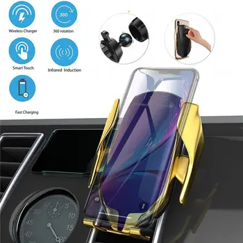 Wireless Car Charger Auto Clamping Mount Infrared Induction Sensor QI mobile phone charger Stand for iPhone 11 Samsung Xiaomi
Wireless Car Charger Auto Clamping Mount Infrared Induction Sensor QI mobile phone charger Stand for iPhone 11 Samsung Xiaomi