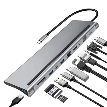 11-In-1 Type C Hub USB C to HDMI VGA RJ45 USB 3.0 Ports SD/TF Card Reader USB-C Power Delivery for MacBook Pro With PD
11-In-1 Type C Hub USB C to HDMI VGA RJ45 USB 3.0 Ports SD/TF Card Reader USB-C Power Delivery for MacBook Pro With PD