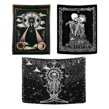 Skeleton Tapestry Wall Hanging Room Witchcraft Throw Rug Carpet Sun Tapestries Art Psychedelic Home Decoration Accessories
Skeleton Tapestry Wall Hanging Room Witchcraft Throw Rug Carpet Sun Tapestries Art Psychedelic Home Decoration Accessories