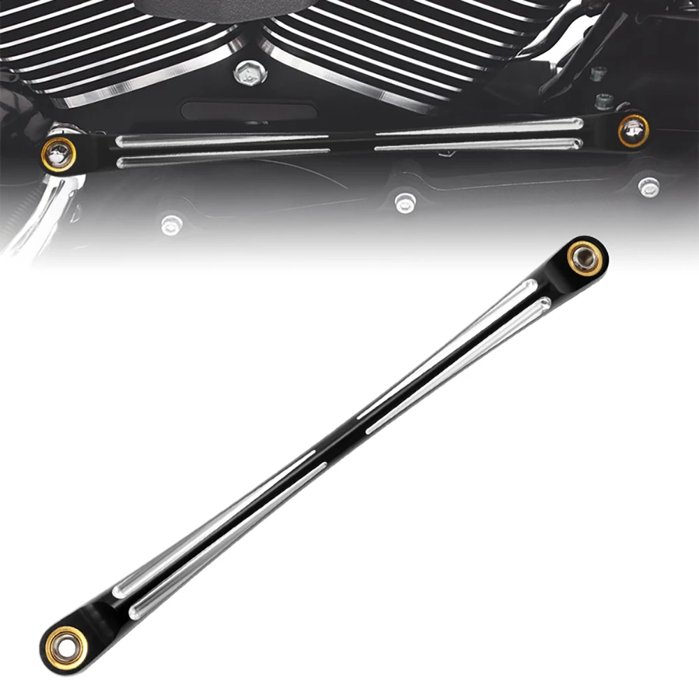 Motorcycle Black & White Round Gear Shift Linkage Lever For Harley Touring FLHT FLHR Softail 1984-2014 2015 2016 2017 Aluminum |