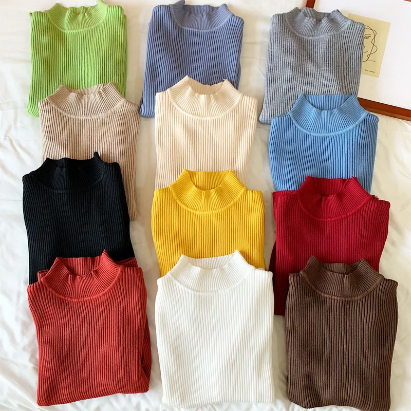 womens half turtleneck basic sweater pullovers ribbed knitted top long sleeves jumper slim elasticity pullover
womens half turtleneck basic sweater pullovers ribbed knitted top long sleeves jumper slim elasticity pullover