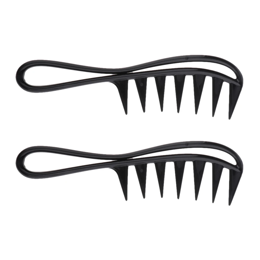 2pcs Mens Oily Hair Pick Comb Salon Dyeing Hairdressing Styling Wide Tooth 2pcs Mens Oily Hair Pick Comb Salon Dyeing Hairdressing Styling Wide Tooth