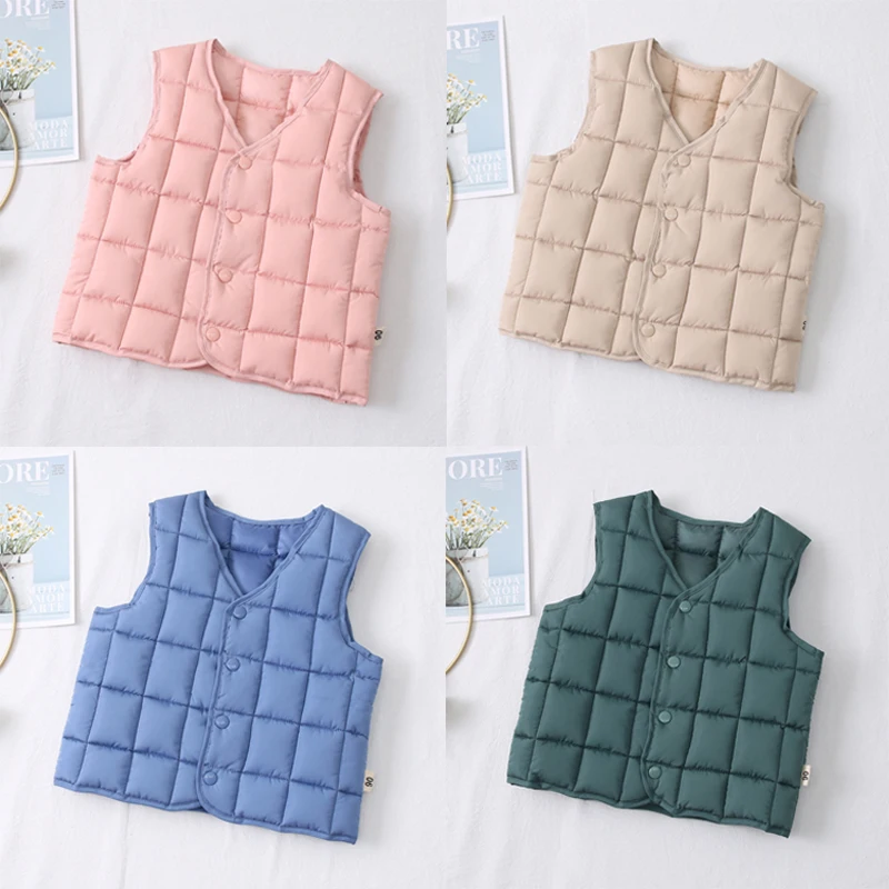 Children's Vest 2019 Autumn Winter New Light Cotton Coat 2-6y Baby Boys Girls Cute Candy Colors Clothing Warm Down Vest Outwear
Children's Vest 2019 Autumn Winter New Light Cotton Coat 2-6y Baby Boys Girls Cute Candy Colors Clothing Warm Down Vest Outwear