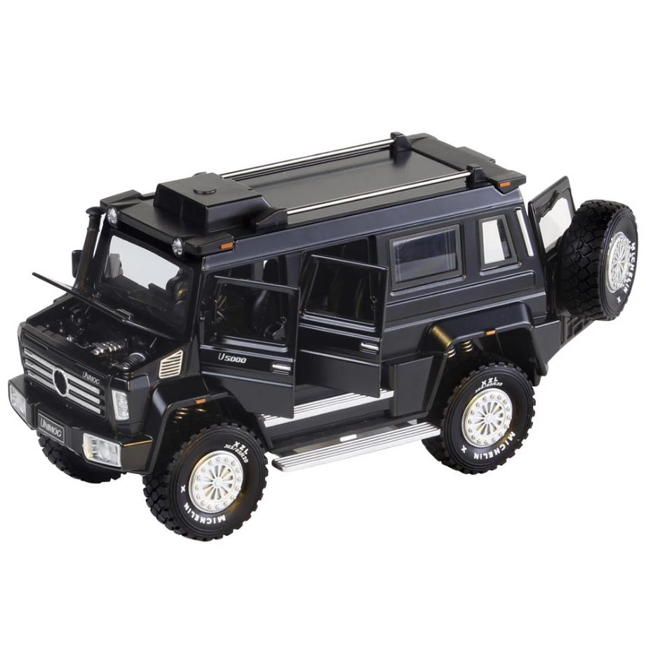 Hot 1:28 scale wheel benz Unimog U5000 metal model with light sound ORV diecast car pull back vehicle alloy toys collcetion
Hot 1:28 scale wheel benz Unimog U5000 metal model with light sound ORV diecast car pull back vehicle alloy toys collcetion
