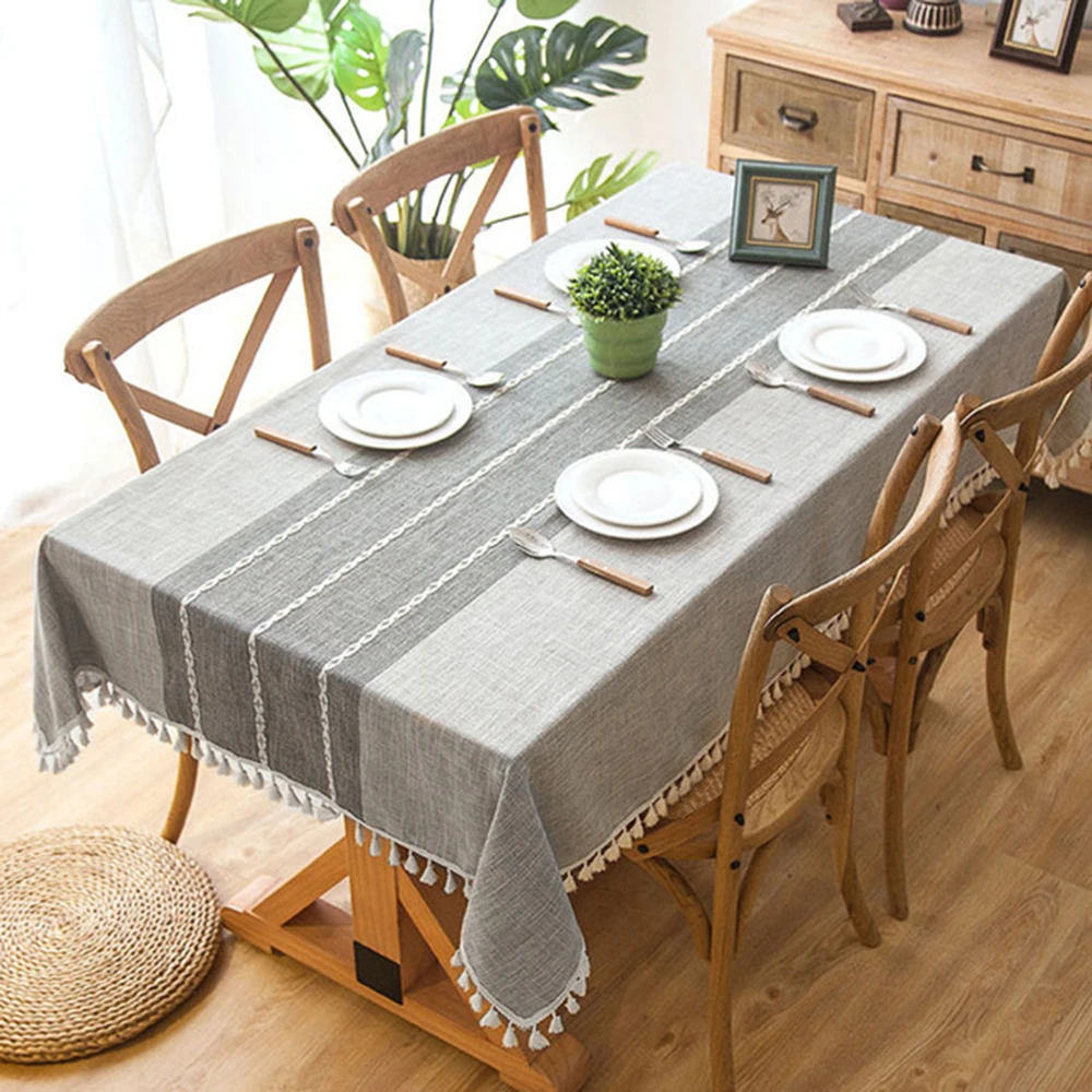 Plaid Decorative Linen Tablecloth With Tassel Waterproof Oilproof Thick Rectangular Wedding Dining Table Cover Tea Table Cloth
Plaid Decorative Linen Tablecloth With Tassel Waterproof Oilproof Thick Rectangular Wedding Dining Table Cover Tea Table Cloth