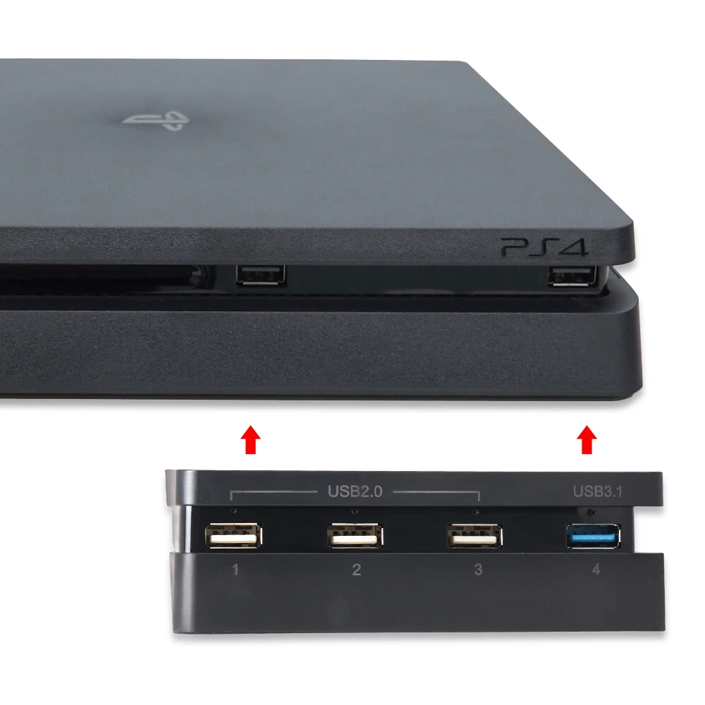 High Speed 4 In 1 USB Hub Splitter Adapter for Sony PlayStation 4 Slim PS4 Slim Newest
High Speed 4 In 1 USB Hub Splitter Adapter for Sony PlayStation 4 Slim PS4 Slim Newest