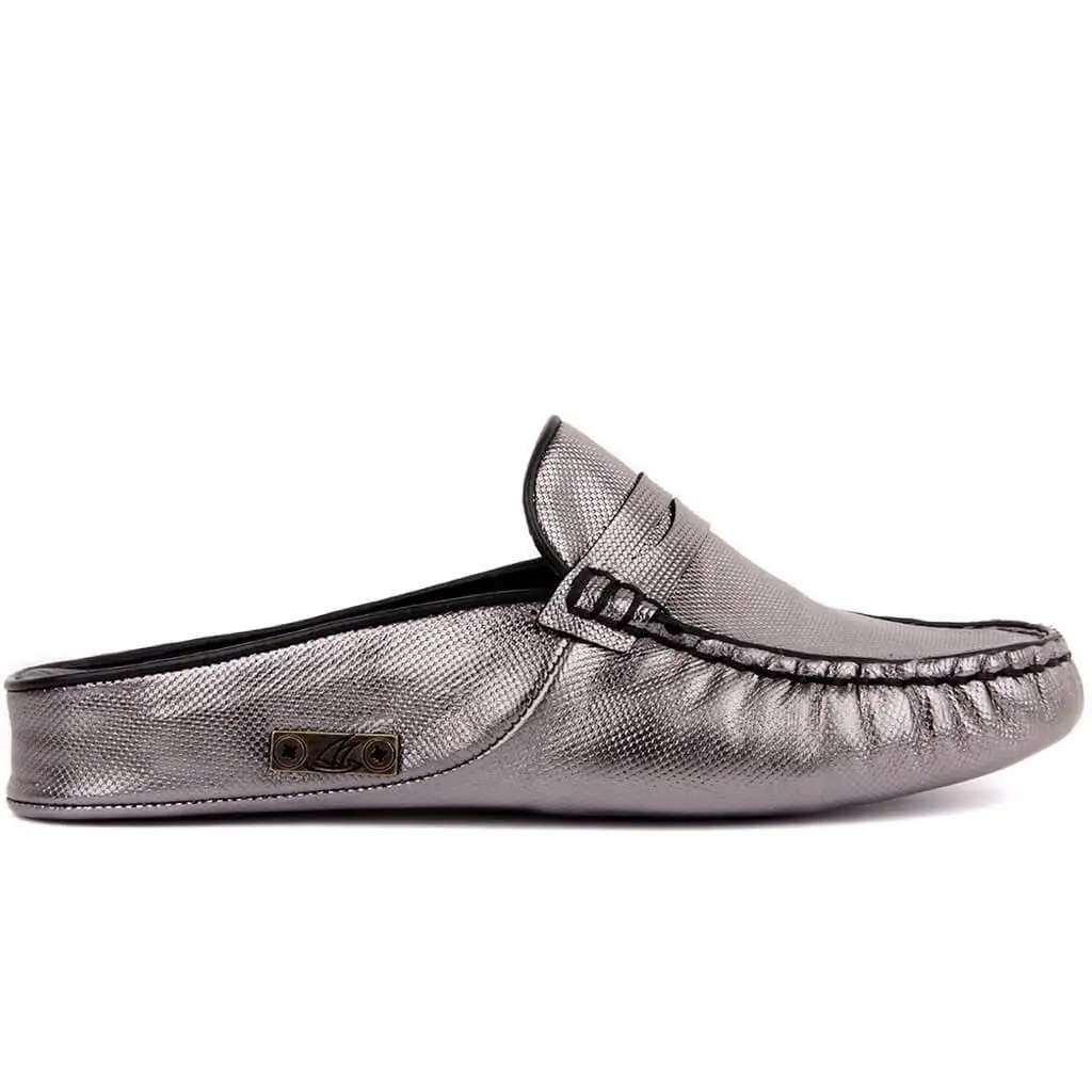 Sail Lakers-Silver Leather Women Home Slipper
Sail Lakers-Silver Leather Women Home Slipper