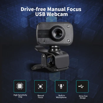 Drive-free USB Webcam 480P Manual Focus Web Camera Built-in Microphone Desktop Laptop Camera with LED Fill Light Lamp
Drive-free USB Webcam 480P Manual Focus Web Camera Built-in Microphone Desktop Laptop Camera with LED Fill Light Lamp