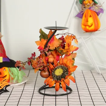 Unique Design Halloween Candle Holder Thanksgiving Candlestick With Artificial Maple Leaf Sunflower
Unique Design Halloween Candle Holder Thanksgiving Candlestick With Artificial Maple Leaf Sunflower
