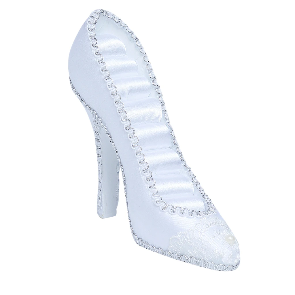 White Resin High-heel Shoes Ring Roll Display Stand Rack Organizer White Resin High-heel Shoes Ring Roll Display Stand Rack Organizer
