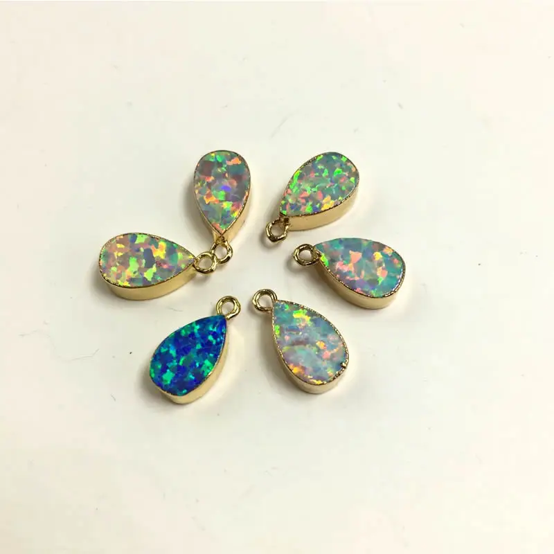 5PCS 7x10mm Teardrop Gold Color Opal Side Drilled Beads Man-made Opal Pendant Beads for Necklace Bracelet Druzy Charm Jewelry
5PCS 7x10mm Teardrop Gold Color Opal Side Drilled Beads Man-made Opal Pendant Beads for Necklace Bracelet Druzy Charm Jewelry