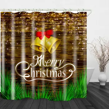 Christmas Golden Bell Print Shower Curtain Waterproof Polyester Cloth & Rustproof Copper Buckle Non-Pollution
Christmas Golden Bell Print Shower Curtain Waterproof Polyester Cloth & Rustproof Copper Buckle Non-Pollution