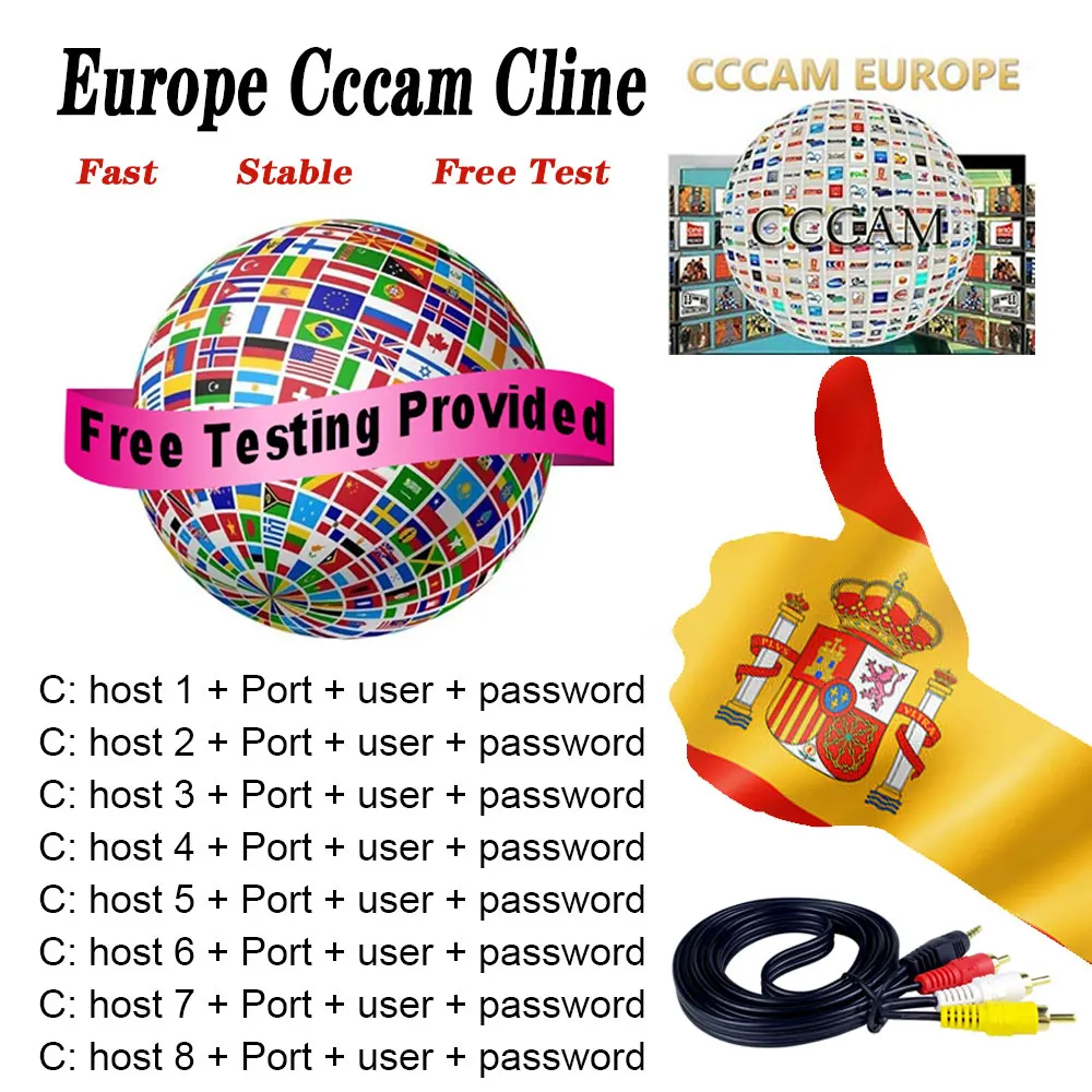 Oscam cline / Cccam cline for 1 year Europe Cccam SpainGermany Portugal Poland Stable for DVB-S2 Satellite Receiver Recepto
Oscam cline / Cccam cline for 1 year Europe Cccam SpainGermany Portugal Poland Stable for DVB-S2 Satellite Receiver Recepto