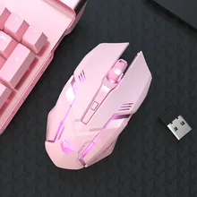 Wireless Mouse Ergonomic Gaming mouse 2400 DPI Rechargeable Computer Gamer pink Silent mute Mouse for PC laptop bluetooth mouse
Wireless Mouse Ergonomic Gaming mouse 2400 DPI Rechargeable Computer Gamer pink Silent mute Mouse for PC laptop bluetooth mouse