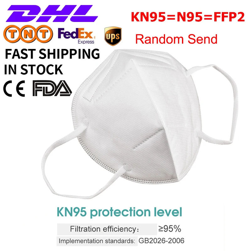 100PCS KN95 Anti dust Mask FFP2 Face Masks 95% Filtration N95 Mouth Masks 3-Layers Dustproof Anti-fog PM2.5 By DHL Fast Delivery
100PCS KN95 Anti dust Mask FFP2 Face Masks 95% Filtration N95 Mouth Masks 3-Layers Dustproof Anti-fog PM2.5 By DHL Fast Delivery