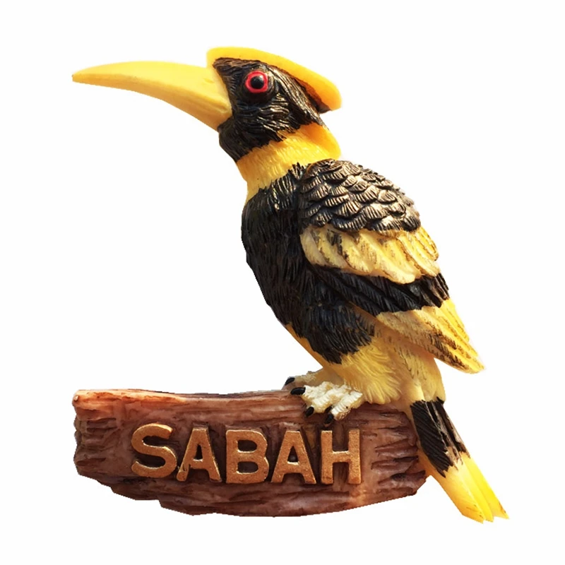 New Handmade Painted Hornbill In Sabah, Malaysia 3D Fridge Magnets Tourism Souvenirs Refrigerator Magnetic Stickers Gift
New Handmade Painted Hornbill In Sabah, Malaysia 3D Fridge Magnets Tourism Souvenirs Refrigerator Magnetic Stickers Gift