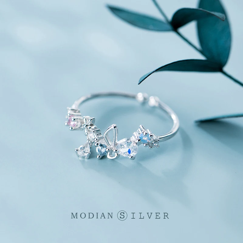 Modian Multiple Elements Ring for Women Colorful Crystal Water Drop Flower Open Adjustable Sterling Silver 925 Ring Fine Jewelry
Modian Multiple Elements Ring for Women Colorful Crystal Water Drop Flower Open Adjustable Sterling Silver 925 Ring Fine Jewelry