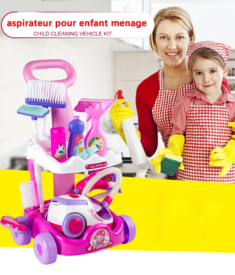 Vacuum Cleaner Toy for Kids Housekeeping Cleaning Trolley Play game Set Mini Clean Up Cart for girl Aspirateur Jouet Christmas
Vacuum Cleaner Toy for Kids Housekeeping Cleaning Trolley Play game Set Mini Clean Up Cart for girl Aspirateur Jouet Christmas