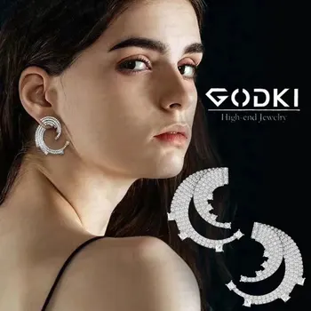 GODKI Trendy Geometry Stud Earrings for Women Wedding CZ Brincos boucle d'oreille 2020 Bohemia Jewelry HOT 
GODKI Trendy Geometry Stud Earrings for Women Wedding CZ Brincos boucle d'oreille 2020 Bohemia Jewelry HOT