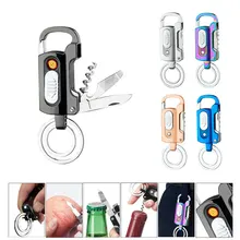 EDC Multifunctional Keychain Electric Lighter Alloy Windproof Cool Lighters Wine Opener Knife Flashlight Slotted Screwdriver
EDC Multifunctional Keychain Electric Lighter Alloy Windproof Cool Lighters Wine Opener Knife Flashlight Slotted Screwdriver