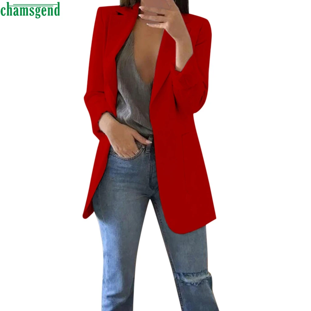 Chamsgend Women Simple Designed Notched Collar Suit Blazers Work Style Formal Solid Full Sleeve Coats Traje De Estilo De Trabajo
Chamsgend Women Simple Designed Notched Collar Suit Blazers Work Style Formal Solid Full Sleeve Coats Traje De Estilo De Trabajo