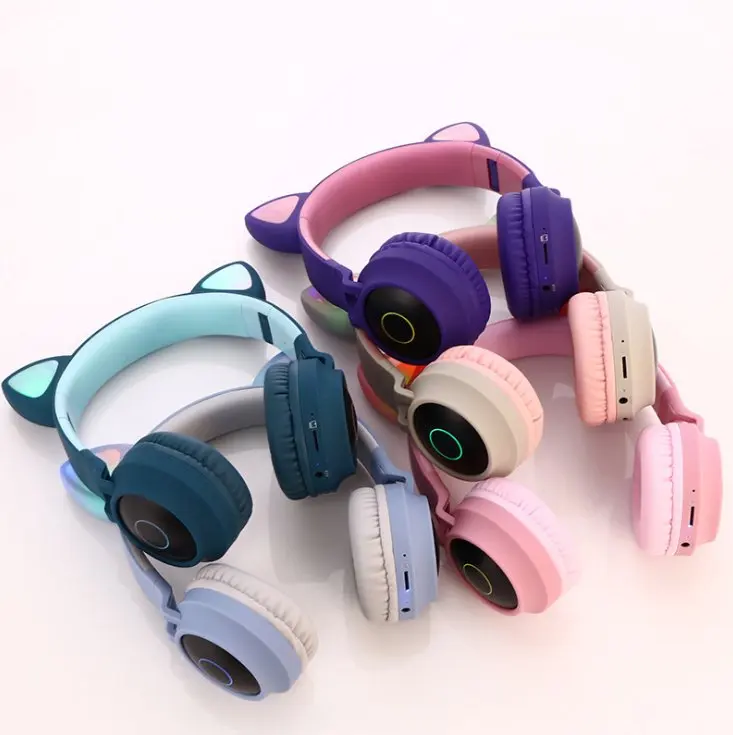 Portable Cat Ear Headphones Stereo Bluetooth 5.0 Earphones with LED Lights Cute Cat Ear Cat Ear Headphones with Mic Support TF C
Portable Cat Ear Headphones Stereo Bluetooth 5.0 Earphones with LED Lights Cute Cat Ear Cat Ear Headphones with Mic Support TF C