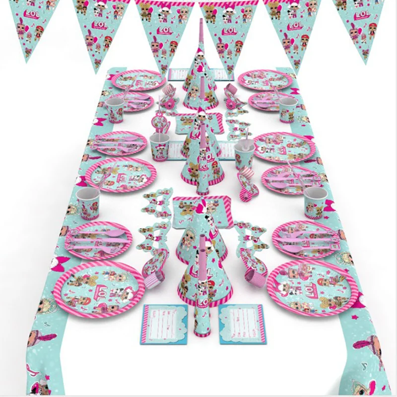 LOL SURPRISE Dolls Birthday Party Decoration Set Anime Themes Cake Stand Lols Party Paper plate cup knife fork Supplies Decor 2A
LOL SURPRISE Dolls Birthday Party Decoration Set Anime Themes Cake Stand Lols Party Paper plate cup knife fork Supplies Decor 2A