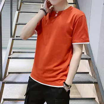 Men's casual short-sleeved t-shirt wild clothes tide 2649 
Men's casual short-sleeved t-shirt wild clothes tide 2649