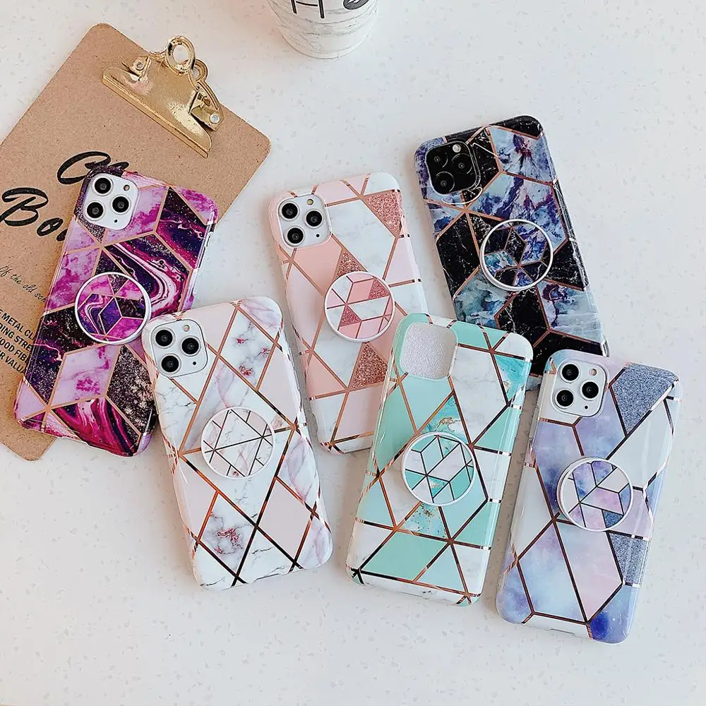 Electroplated geometric marble phone case for iphone 11 pro max suitable for iPhone 8 7 6plusplus X XS folding stand phone cases
Electroplated geometric marble phone case for iphone 11 pro max suitable for iPhone 8 7 6plusplus X XS folding stand phone cases