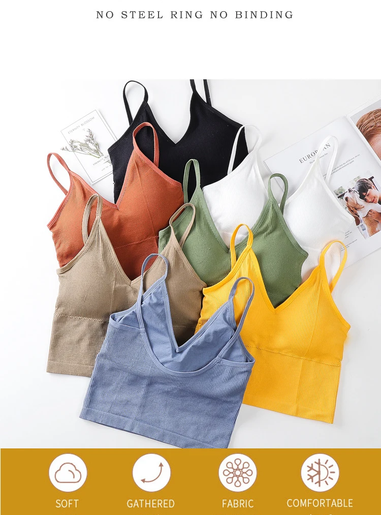 WANAYOU Women Breathable Sports Bra Top Anti-sweat Shockproof Padded Yoga Sports Top Athletic Gym Running Fitness Workout Tops WANAYOU Women Breathable Sports Bra Top Anti-sweat Shockproof Padded Yoga Sports Top Athletic Gym Running Fitness Workout Tops