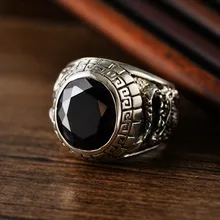 Wholesale S925 Sterling Silver Retro Thai Silver Domineering Dragon & Phoenix Obsidian Ring Tide Male Personality Silver Rings
Wholesale S925 Sterling Silver Retro Thai Silver Domineering Dragon & Phoenix Obsidian Ring Tide Male Personality Silver Rings