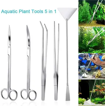 Fish Tank Stainless Steel Plant Tool Set Aquarium Aquascaping Tweezers Scissors Kit 5 in 1 Substrate Spatula
Fish Tank Stainless Steel Plant Tool Set Aquarium Aquascaping Tweezers Scissors Kit 5 in 1 Substrate Spatula