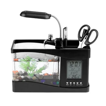 Digital Office Desktop Clock with Mini Aquarium and Led Light Creative Calender Clock Home Office Decoration
Digital Office Desktop Clock with Mini Aquarium and Led Light Creative Calender Clock Home Office Decoration