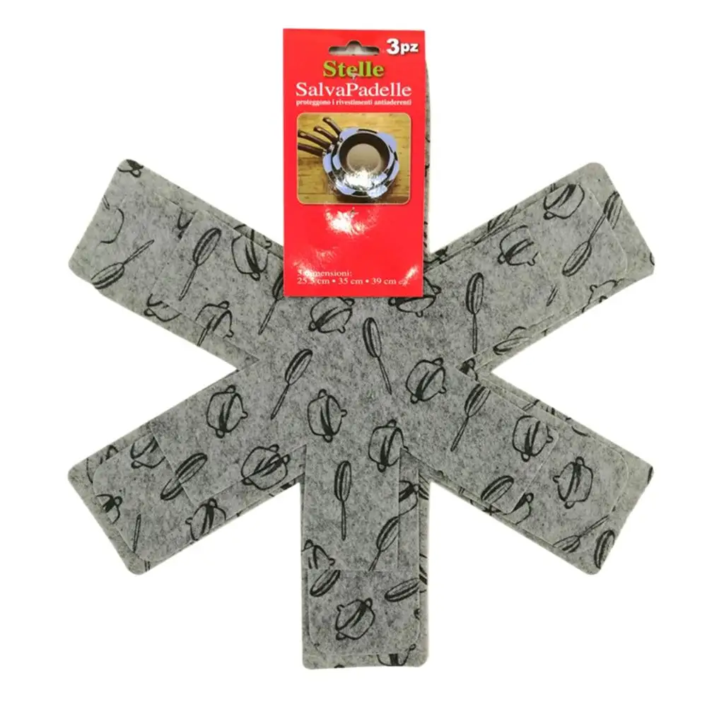 3pcs Pot Pan Protectors Gray Print Premium Divider Mats & Pads Prevent Scratching Separate Protect Surfaces for Cookware 2019
3pcs Pot Pan Protectors Gray Print Premium Divider Mats & Pads Prevent Scratching Separate Protect Surfaces for Cookware 2019