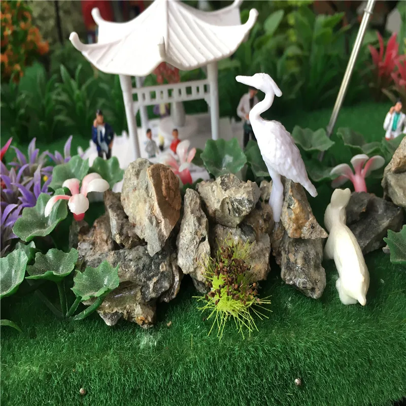 model grass train layout07