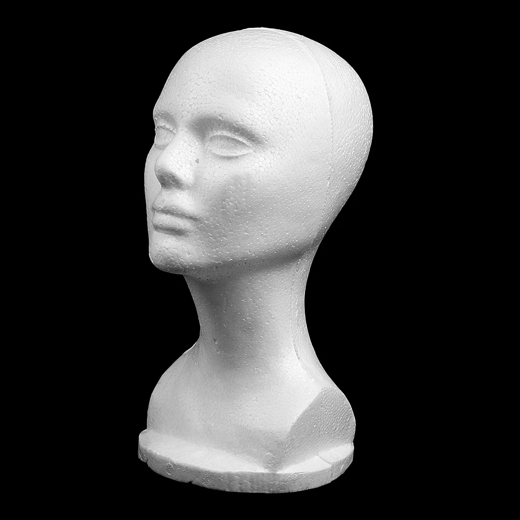 12'' Female Foam Mannequin Manikin Head Model Wig Glasses Store Window Display Stand-White 12'' Female Foam Mannequin Manikin Head Model Wig Glasses Store Window Display Stand-White
