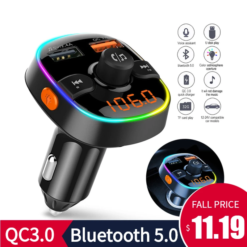 Car mp3 player Kit Handsfree Wireless Bluetooth FM Transmitter LCD QC2.4A USB Charger audio Car Accessories Handsfree
Car mp3 player Kit Handsfree Wireless Bluetooth FM Transmitter LCD QC2.4A USB Charger audio Car Accessories Handsfree