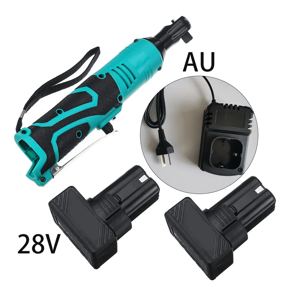 3/8 " 28V 85Nm 260 RPM Cordless Rechargeable Electric Ratchet Right Angle Wrench+2 PCS Battery car repair UK/US/AU/EU
3/8 " 28V 85Nm 260 RPM Cordless Rechargeable Electric Ratchet Right Angle Wrench+2 PCS Battery car repair UK/US/AU/EU