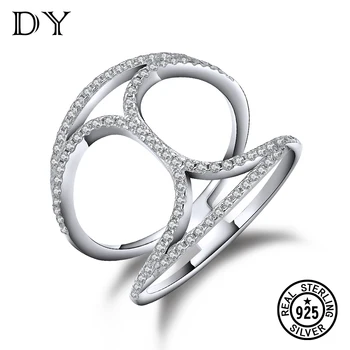 DY 925 Sterling Silver Ring Micro Pave Clear CZ Stylish Fancy Hollowout Finger Ring For Women Fashion Accessories Fine Jewelry
DY 925 Sterling Silver Ring Micro Pave Clear CZ Stylish Fancy Hollowout Finger Ring For Women Fashion Accessories Fine Jewelry