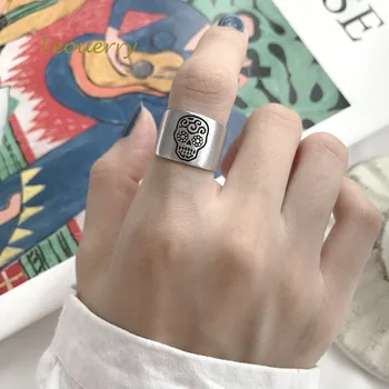 Leouerry 925 Silver Sterling Drawing Scrub Skull Pattern Ring Fashion Wide Surface Open Rings for Women Silver 925 Ring
Leouerry 925 Silver Sterling Drawing Scrub Skull Pattern Ring Fashion Wide Surface Open Rings for Women Silver 925 Ring